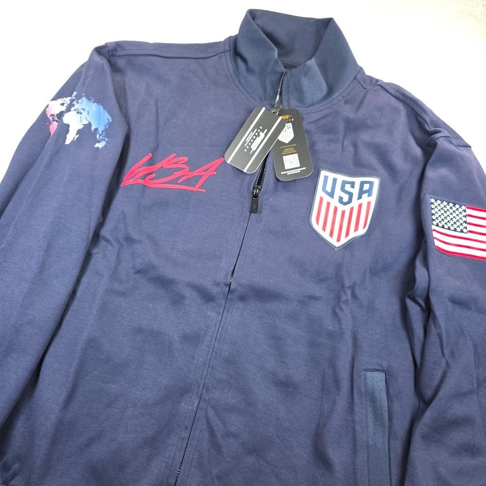 Pro Standard USMNT Track Jacket Large Soccer USA Full Zip Navy UMN610044-MDN